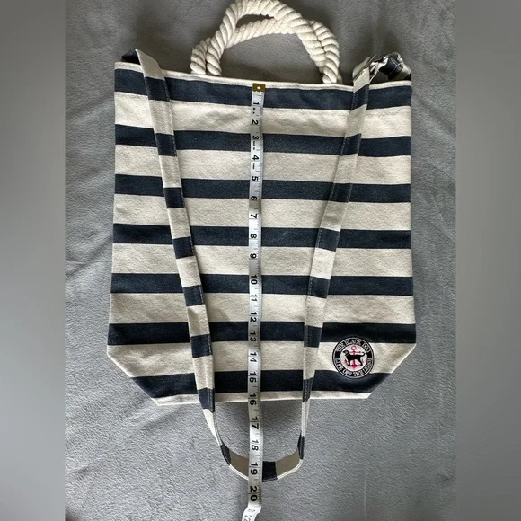 The Black Dog Striped Tote Bag - Picture 5 of 8